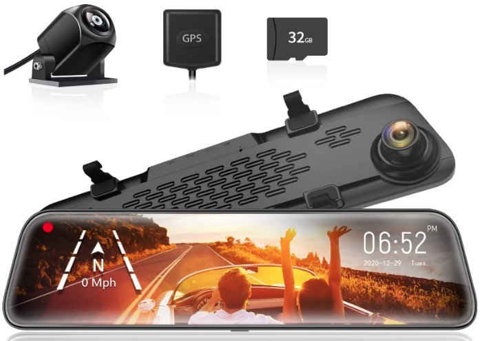 Wolfbox 12 backup camera product photo